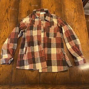 Juliana's Women's Long Sleeve Flannel Button Up Shirt Size Small Fall Colors